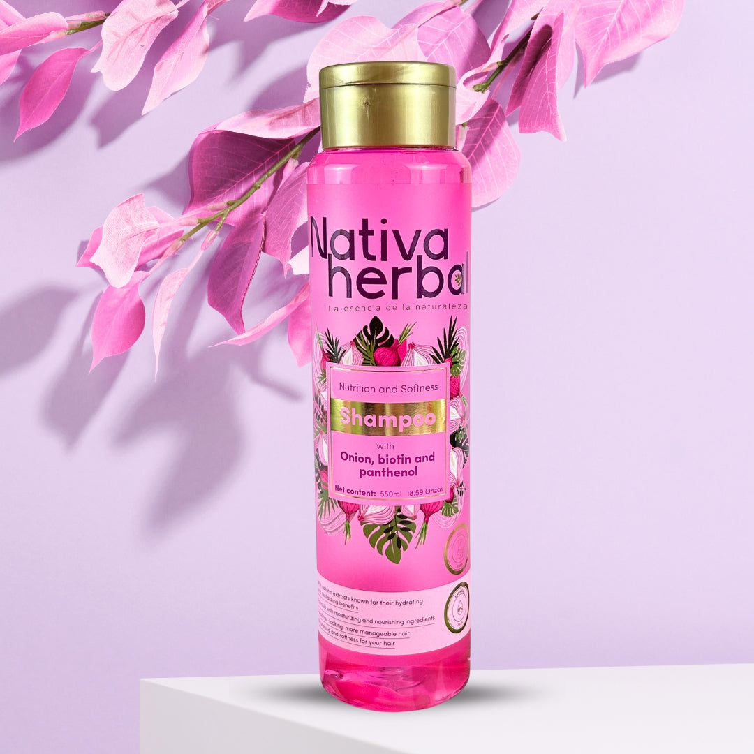 Nativa Herbal Onion, Biotin and Panthenol Shampoo x 550ml