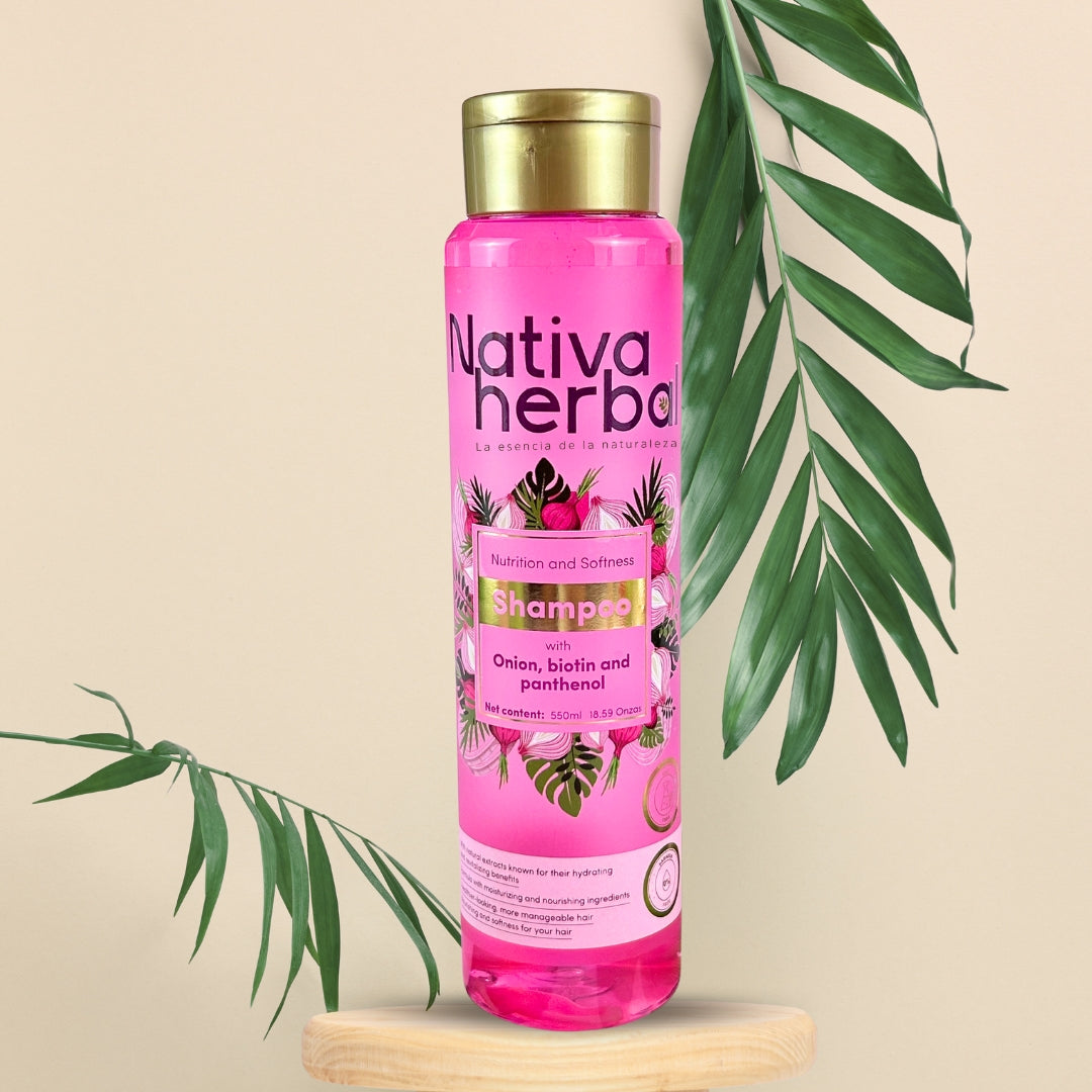 Nativa Herbal Onion, Biotin and Panthenol Shampoo x 550ml