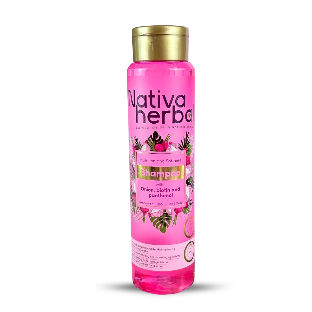 Nativa Herbal Onion, Biotin and Panthenol Shampoo x 550ml