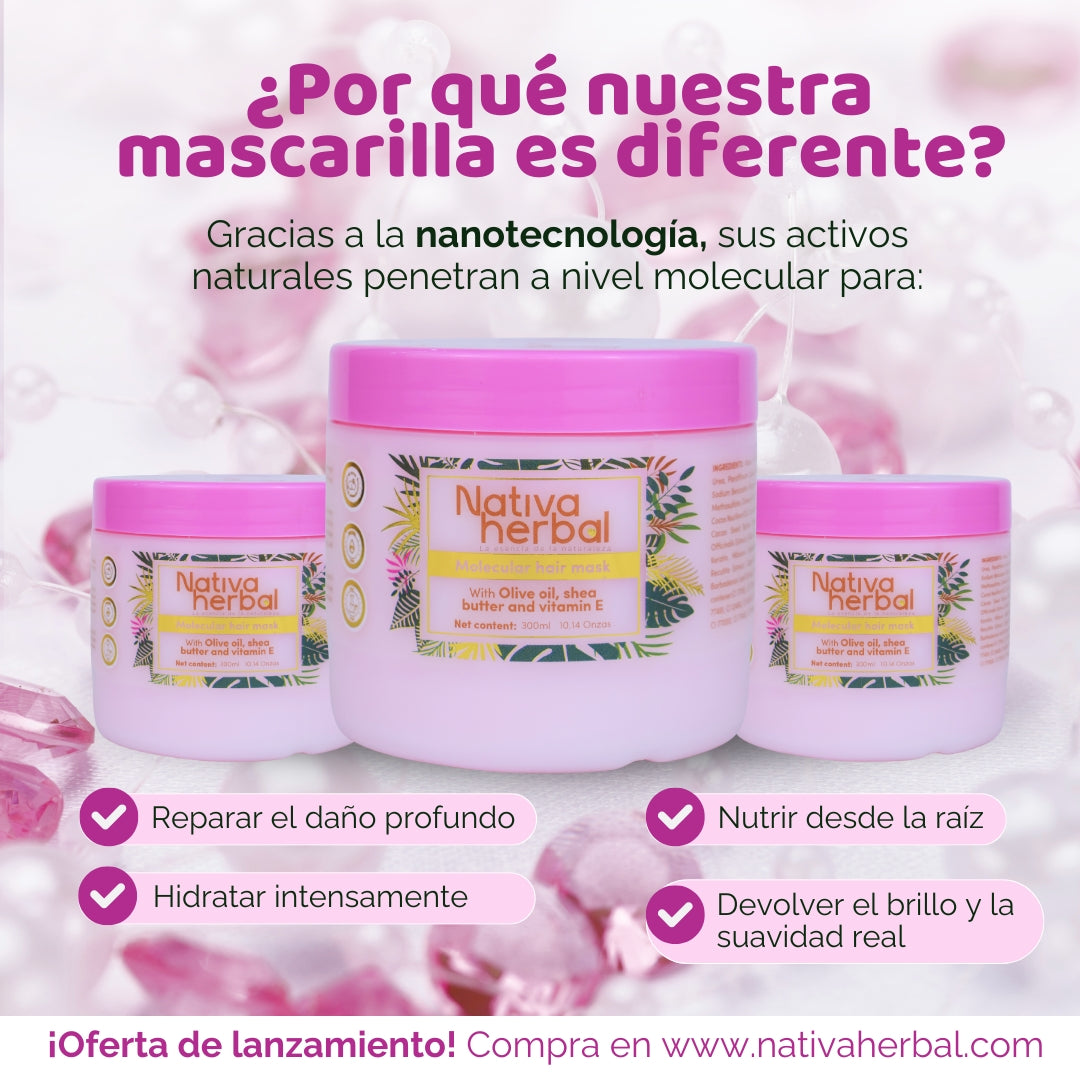 Nativa Herbal Molecular Mask for Hair repair