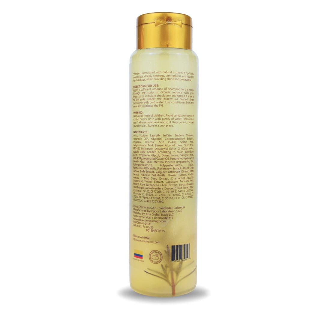 NATIVA HERBAL ONION , ROSEMARY SHAMPOO 550 ML. - NATIVA HERBAL