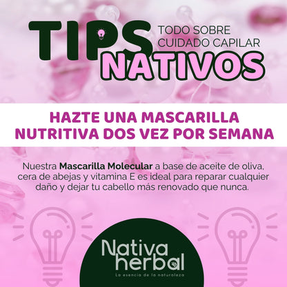 Nativa Herbal Anticaida Hair Loss Kit - Shampoo Conditioner & Tonic with Rosemary Onion Extract and Honey for Hair Care
