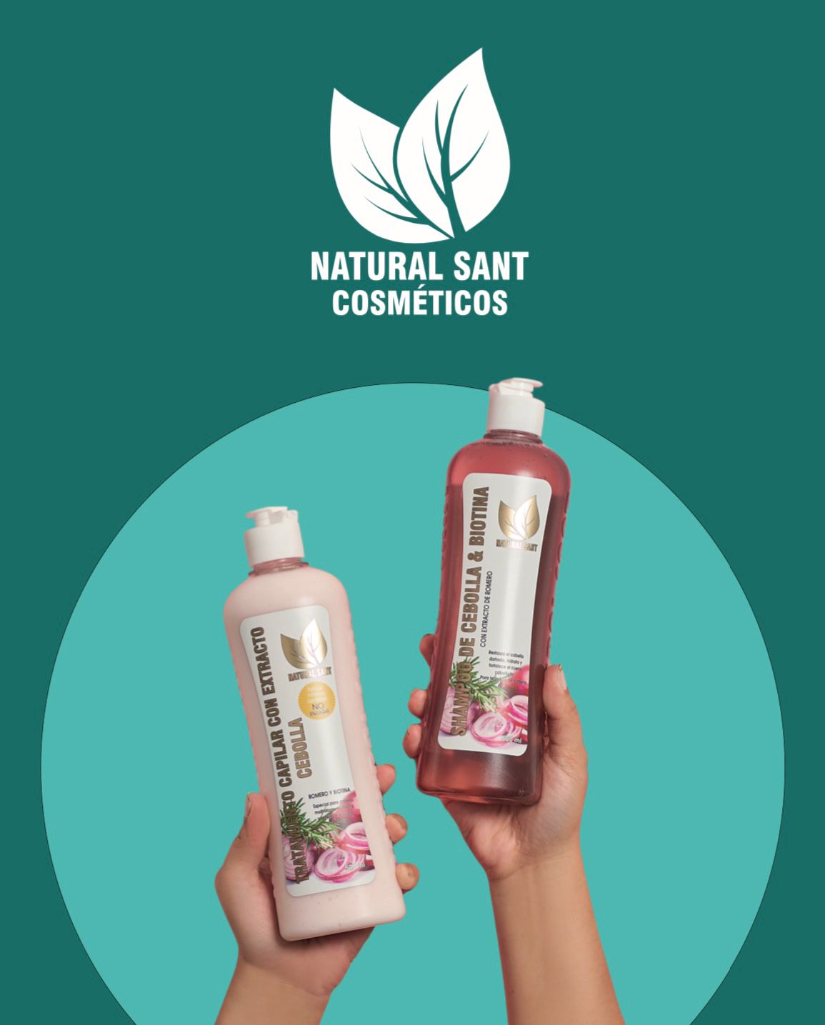 NATURAL SANT ONION, ROSEMARY SHAMPOO AND HAIR TREATMENT SET - NATIVA HERBAL