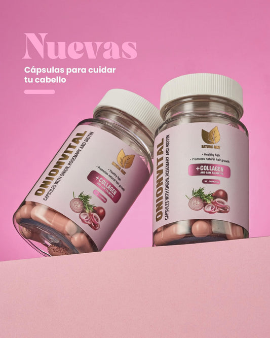 ONIONVITAL: Capsules with onion, rosemary, biotin and collagen - NATIVA HERBAL