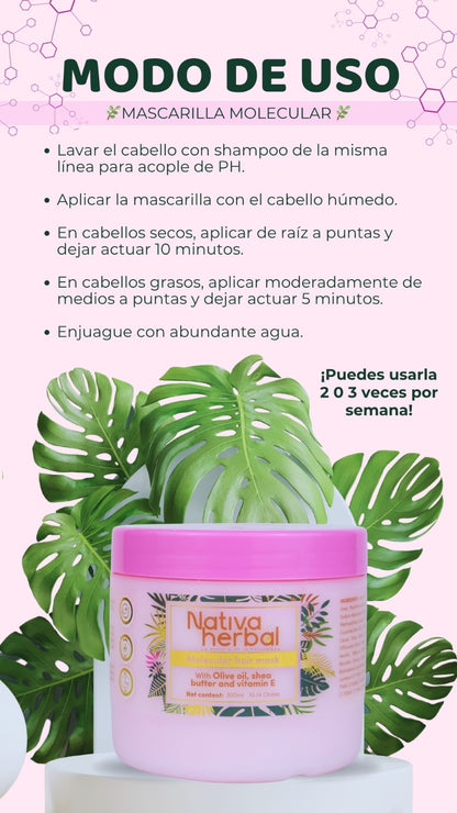 Nativa Herbal Molecular Mask for Hair repair