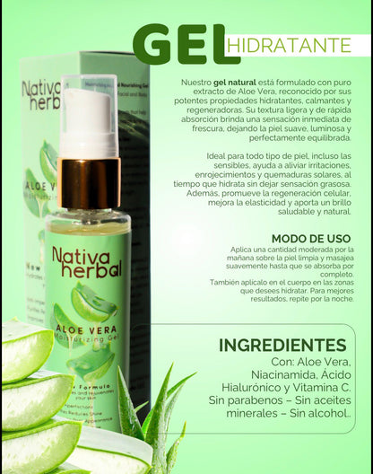 Nativa Herbal Aloe Vera Gel with hyaluronic acid