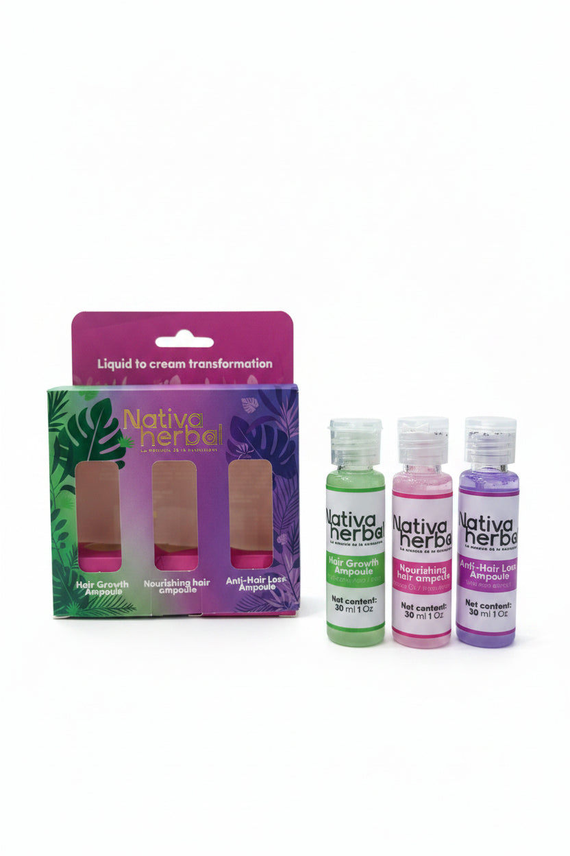 Hair Elixir: Hair Growth, Anti-Hair Loss, and Hydration Ampoules — 3-Day Routine.