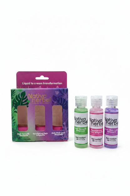 Hair Elixir: Hair Growth, Anti-Hair Loss, and Hydration Ampoules — 3-Day Routine.