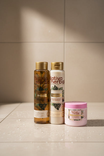 Nativa Herbal Hair growth and reconstruction kit Haircare Shampoo Conditioner Repair + Hair mask Soothing Cleansing Hair Care Set